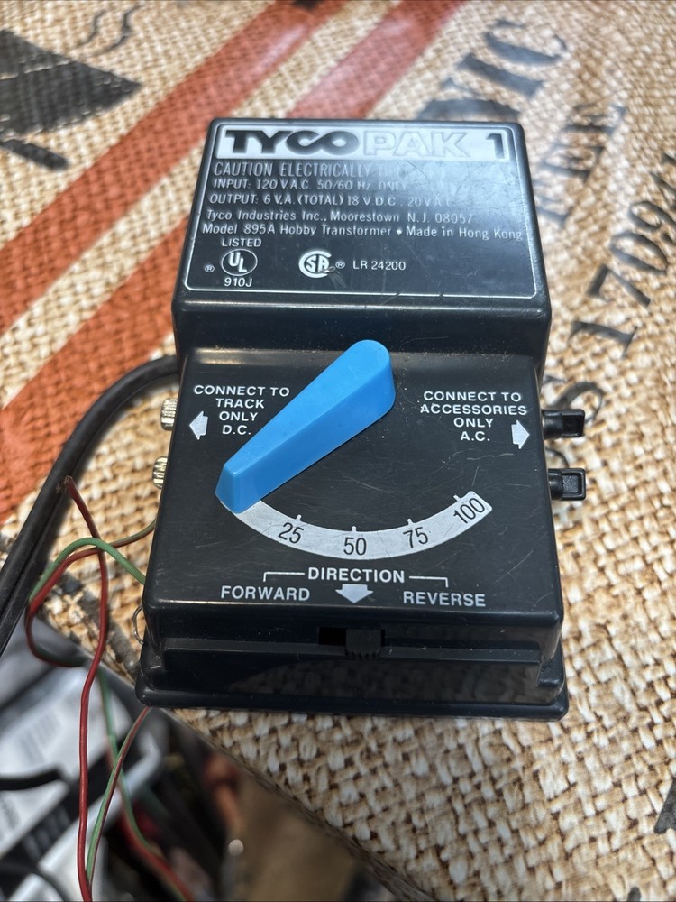 TYCO PAK1 TRAIN HOBBY TRANSFORMER MODEL 895 TESTED