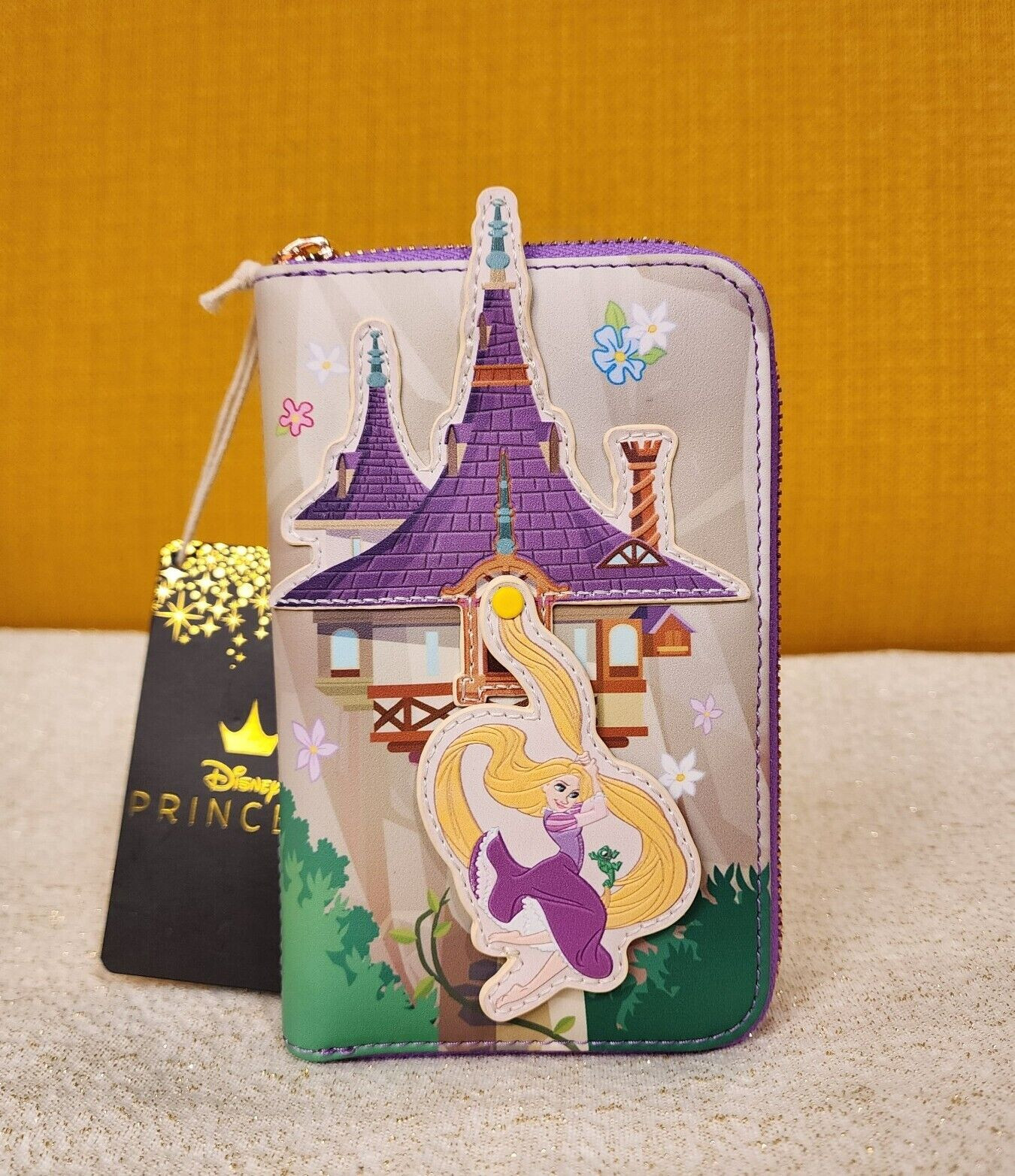 Loungefly Disney Tangled Rapunzel Swinging From Tower Zip Around Wallet NEW