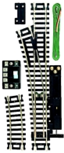 Atlas #850 Left Hand Remote "Snap" Switch, 18" Radius Turnout - HO - Code 100