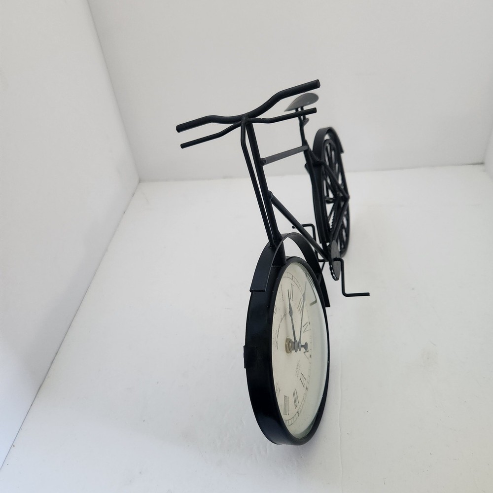 Quartz metal bicycle clock, works.
