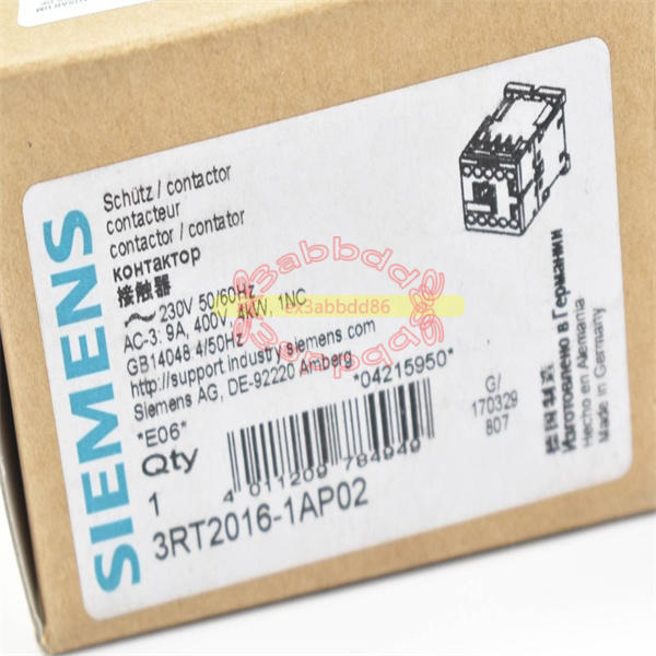 1PCS Siemens Contactor 3RT2016-1AP02 new