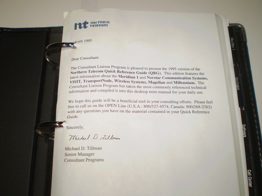 Vintage Northern Telecom documents