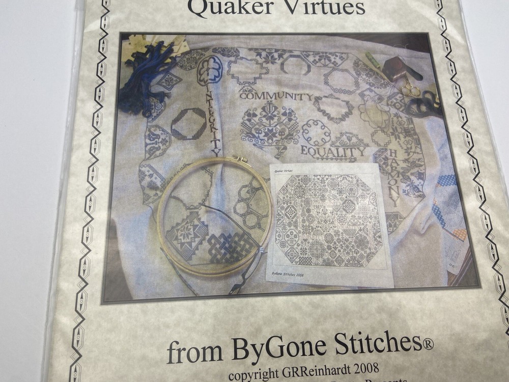 stitching pretty Quaker Virtues ByGone Stitches Counted Cross Stitch Pattern 3P