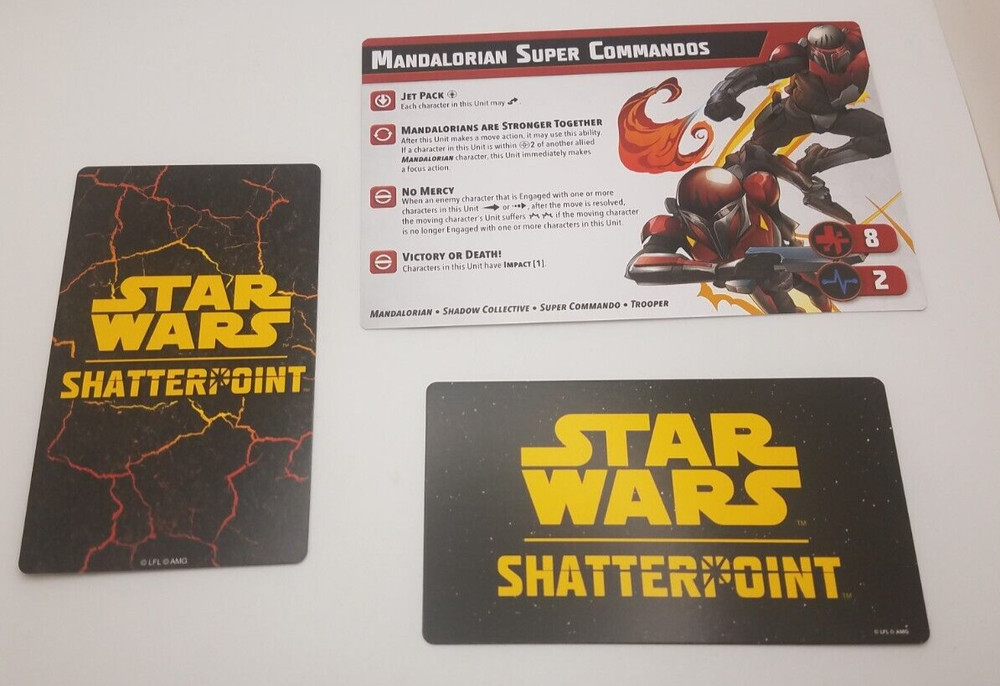 Star Wars Shatterpoint Core Set - Mandalorian Super Commandos *Models & Cards*