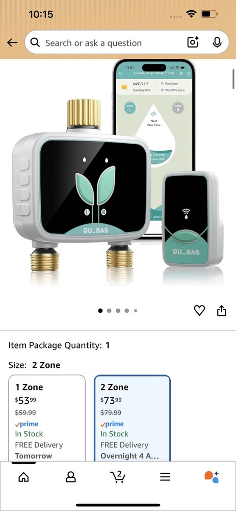 WiFi Sprinkler Timer Smart Water Timer for Hose with APP Remote Control