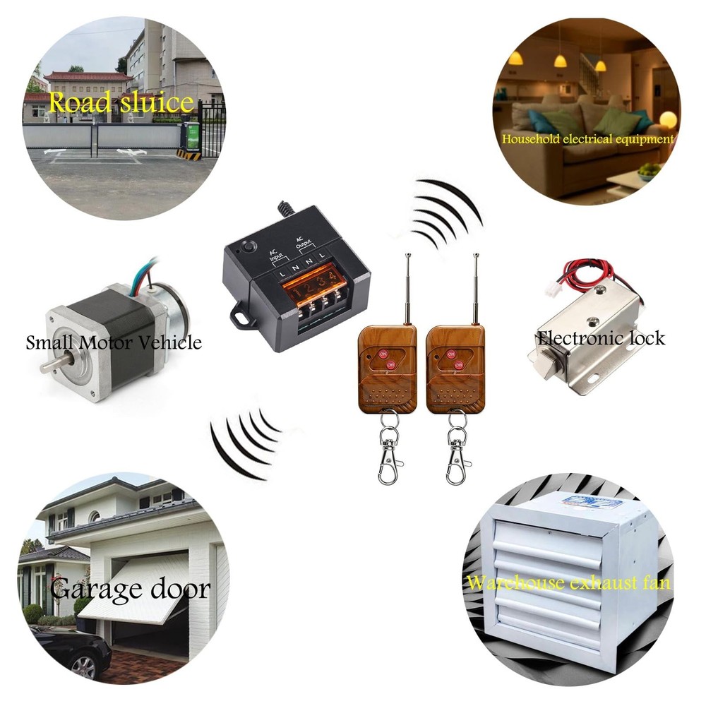 Wireless Light Switch and Receiver Kit, No in-Wall Wiring Required,Remote Con...