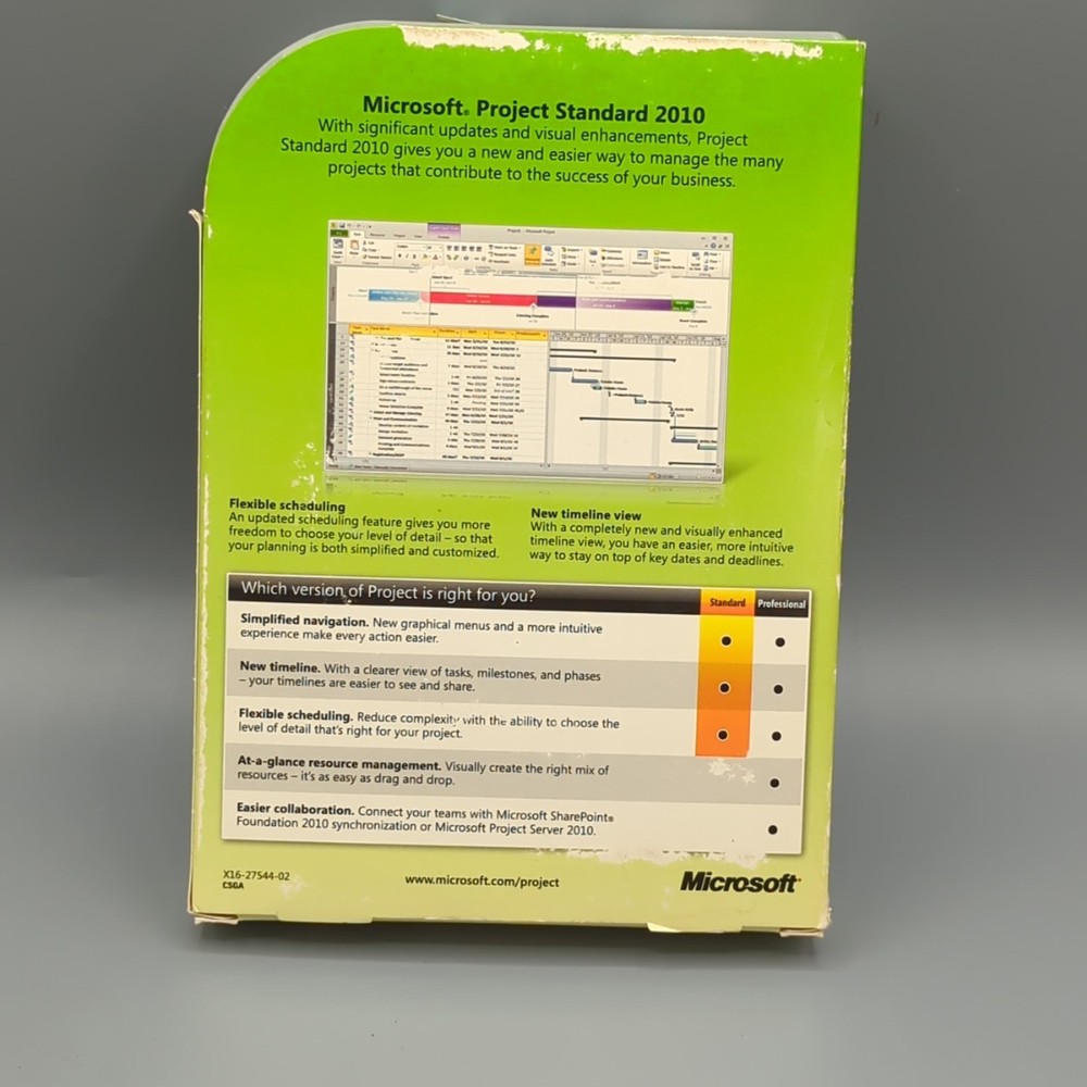 Microsoft Project Standard 2010 Full Version w/ Key in Original Retail Box