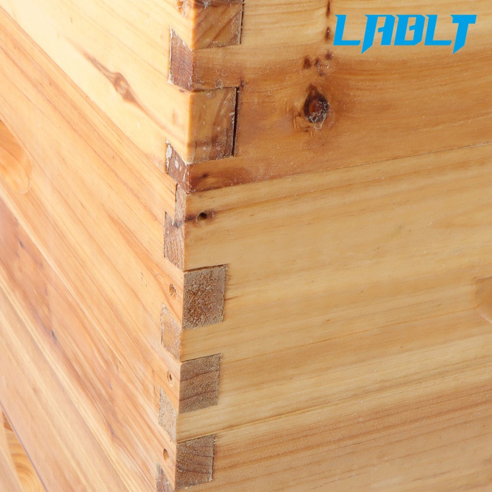 LABLT 4 Layer 10 Frame Bee Hive Box Include Frames and Beeswax Coated Foundation