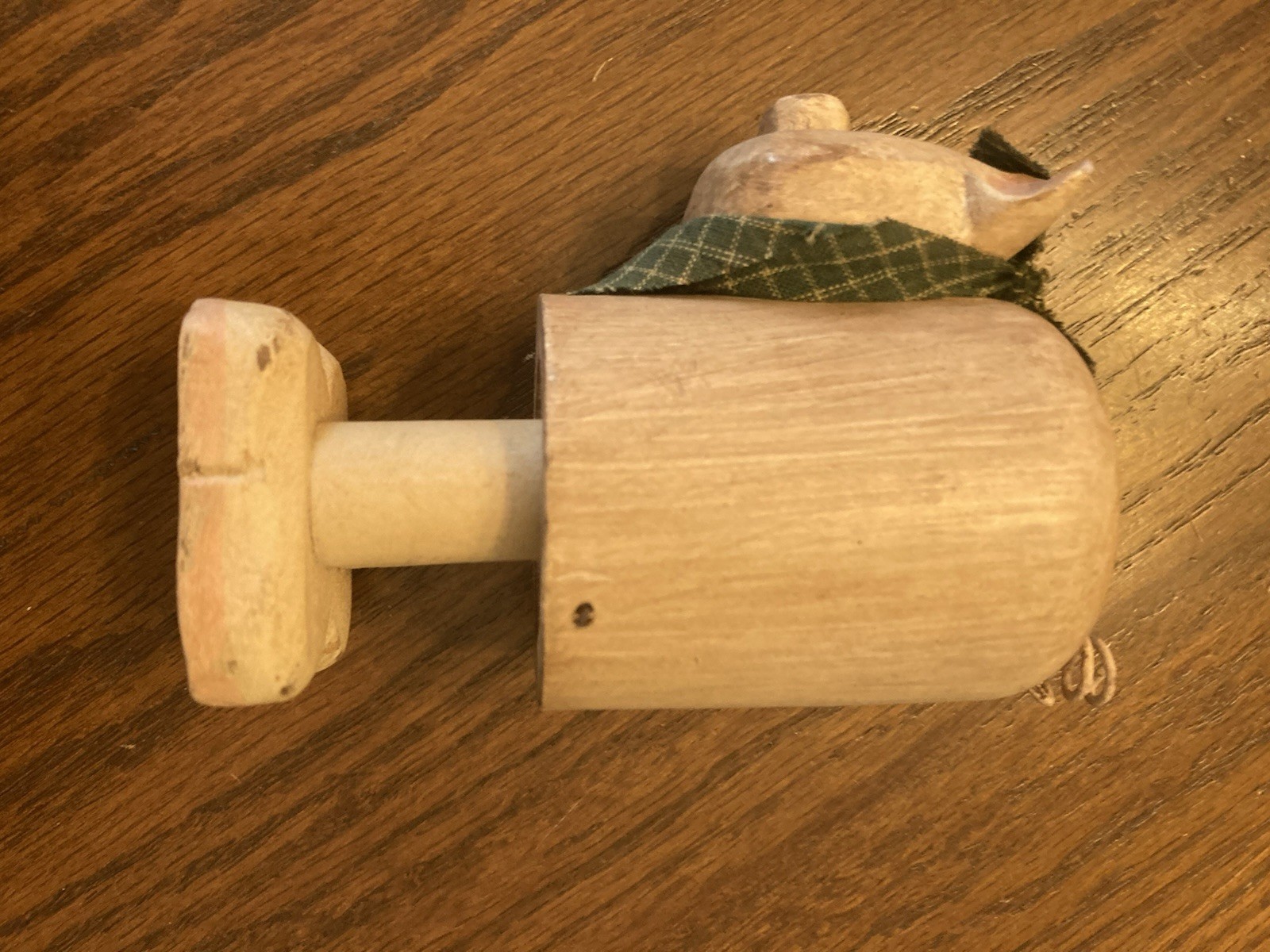 Vintage Wooden Cow & Pig Figurines Handmade Farm Country Decor Folk Art