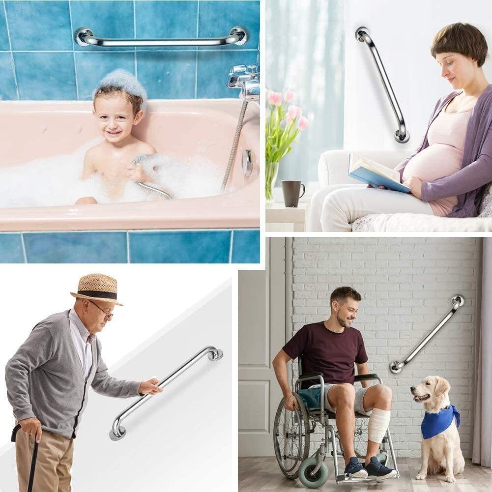 12"/16"/20" Bathroom Shower Grab Bar Safety Handle for Elderly Pregnant Handicap