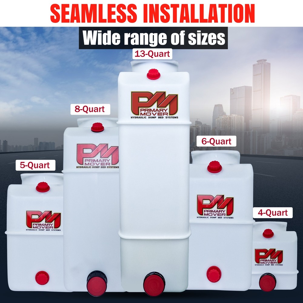 Hydraulic Power Unit Replacement Reservoir 5 Quart Poly