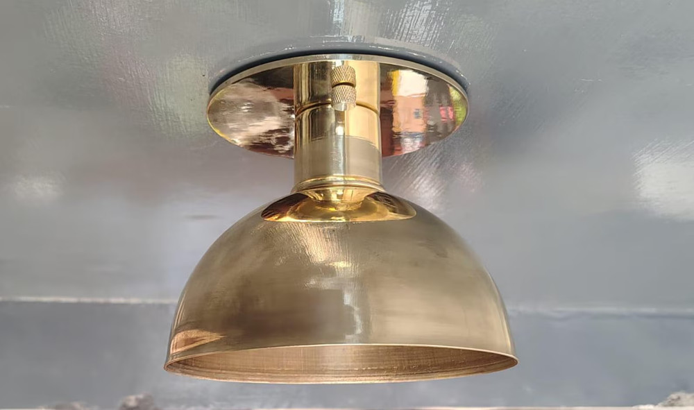 1 light Wall Light,Small Flush Mount Light, Modern Brass Vanity Light Fixture