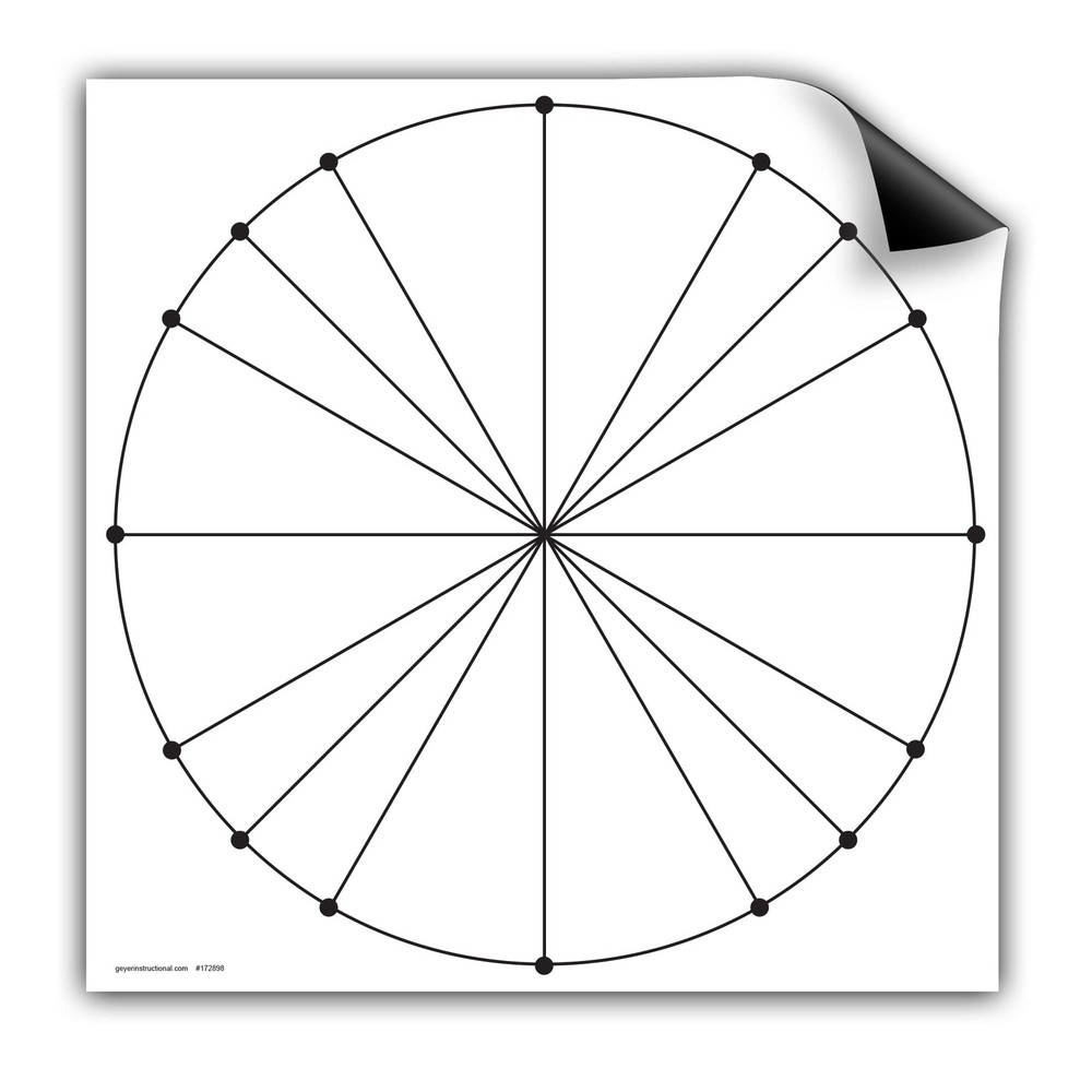 172898 Unit Circle Dry Erase Magnet
