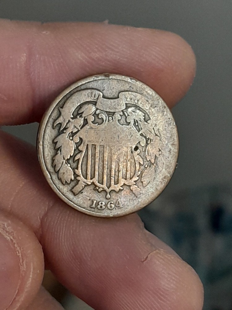 1864 2 Cent Piece #4