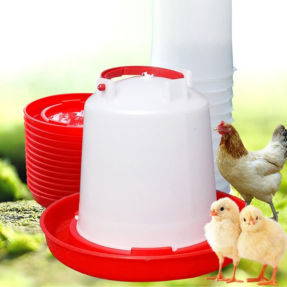 Plastic Poultry Drinker Chick Waterer Kit 1 L Waterer Hanging Container, 4 Pack