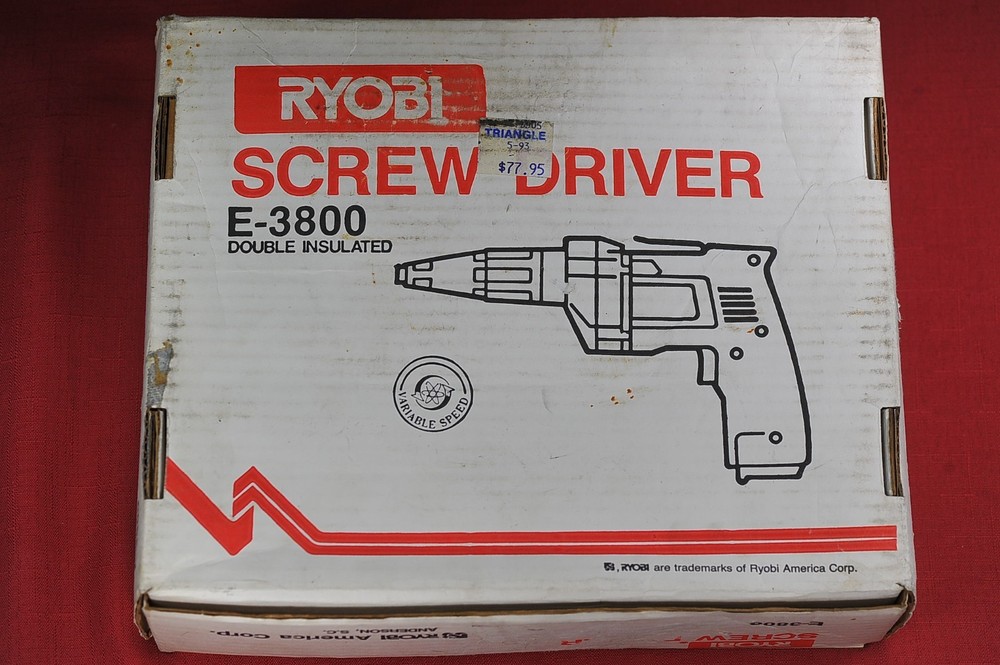 E-3800 Ryobi (DSG50) Corded Screwdriver - Working Includes Box and Paperwork
