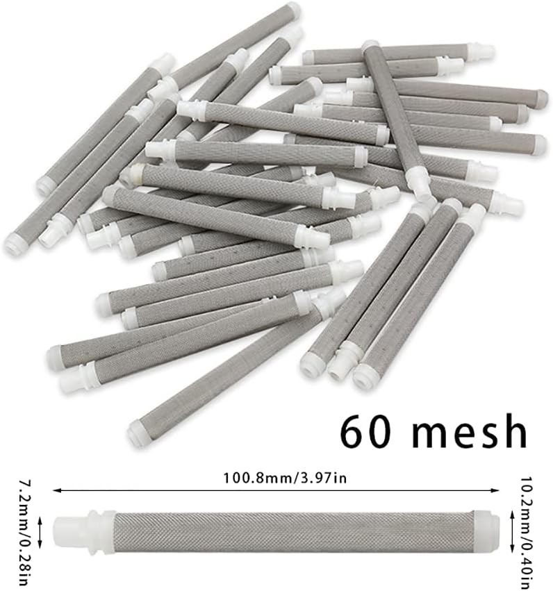 5 Pack Airless Spray Gun Filter 60 Mesh Replacement High Pressure Spraying Ac...