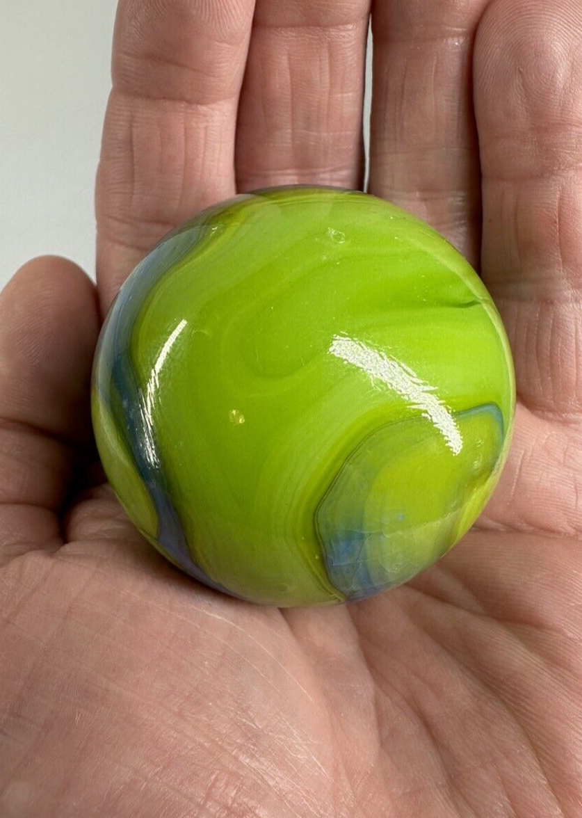 Toe Breaker 50mm (2") MERMAID Green/Blue Swirl Marbles glass Toebreaker HUGE
