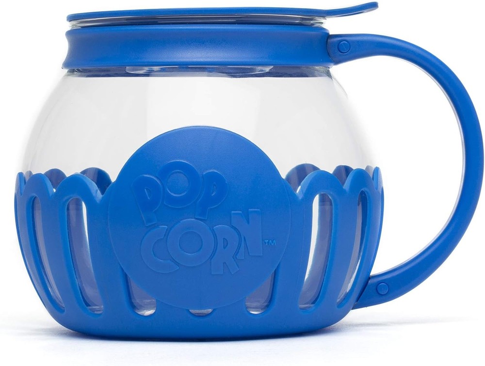Ecolution Patented Micro-Pop Microwave Popcorn 1.5-Quart Snack Size, Blue