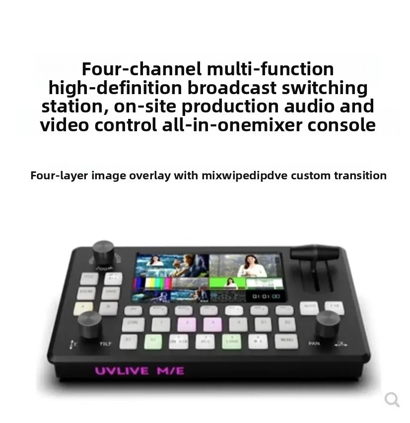 UVLIVE M/E Video Switcher Mixer, Multifunction Live Switcher 4 * HDMI