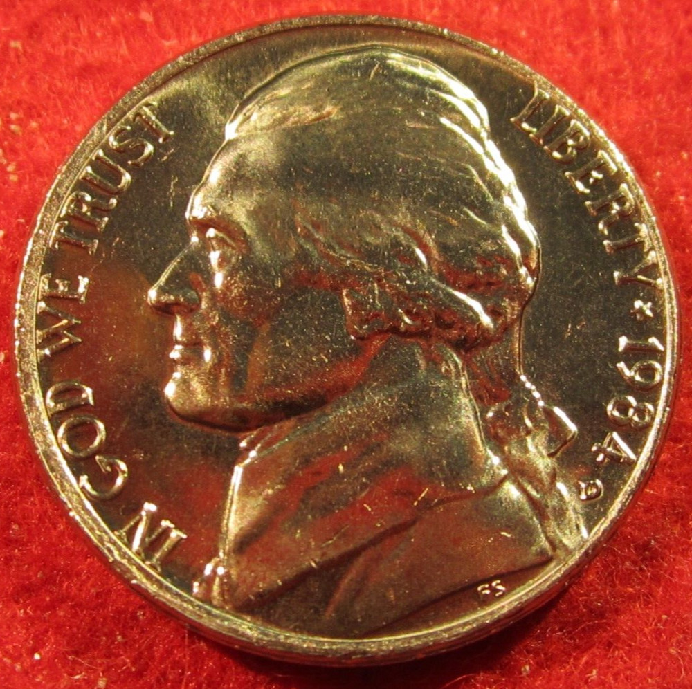 1984 D Denver Jefferson Nickel -  Uncirculated