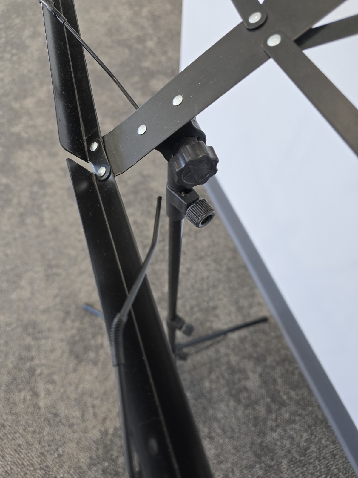 Folding Metal Sheet Music Stand Black Adjustable Tripod Portable