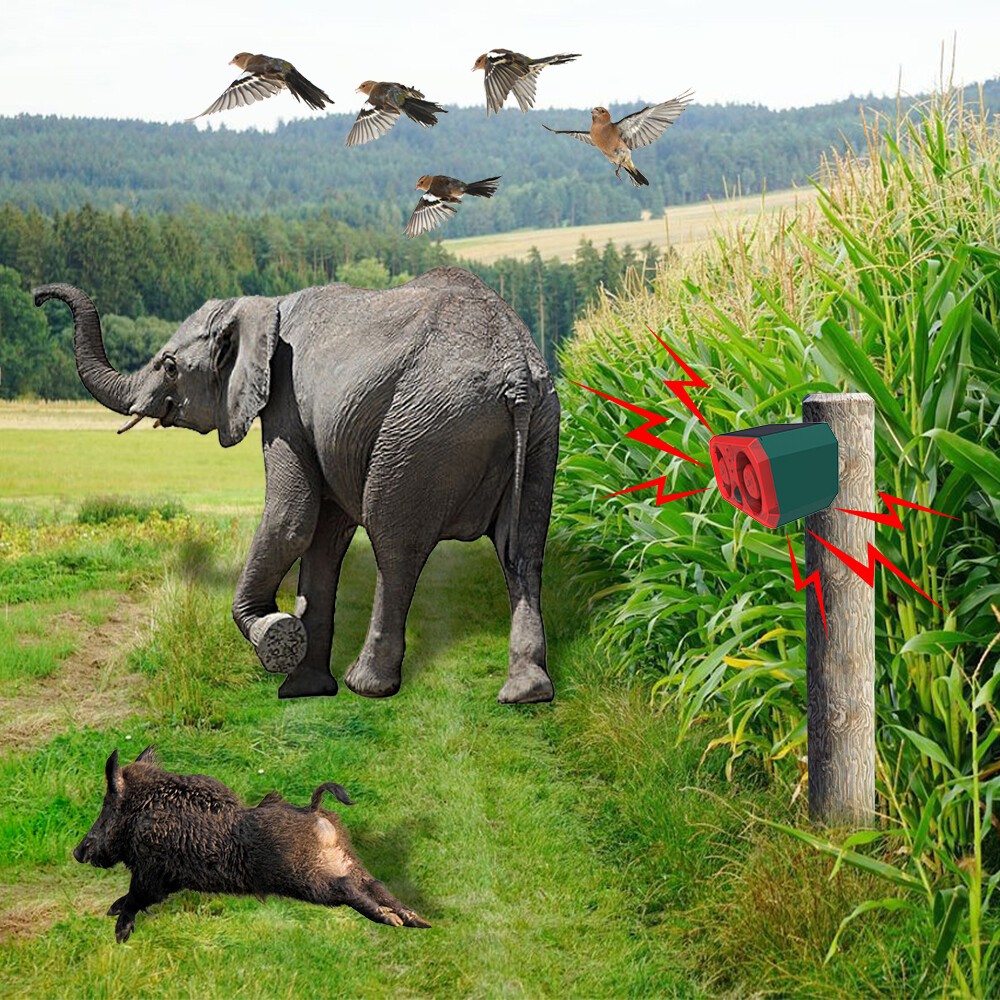 Solar Warning Light 130db with Motion Sensor and Remote