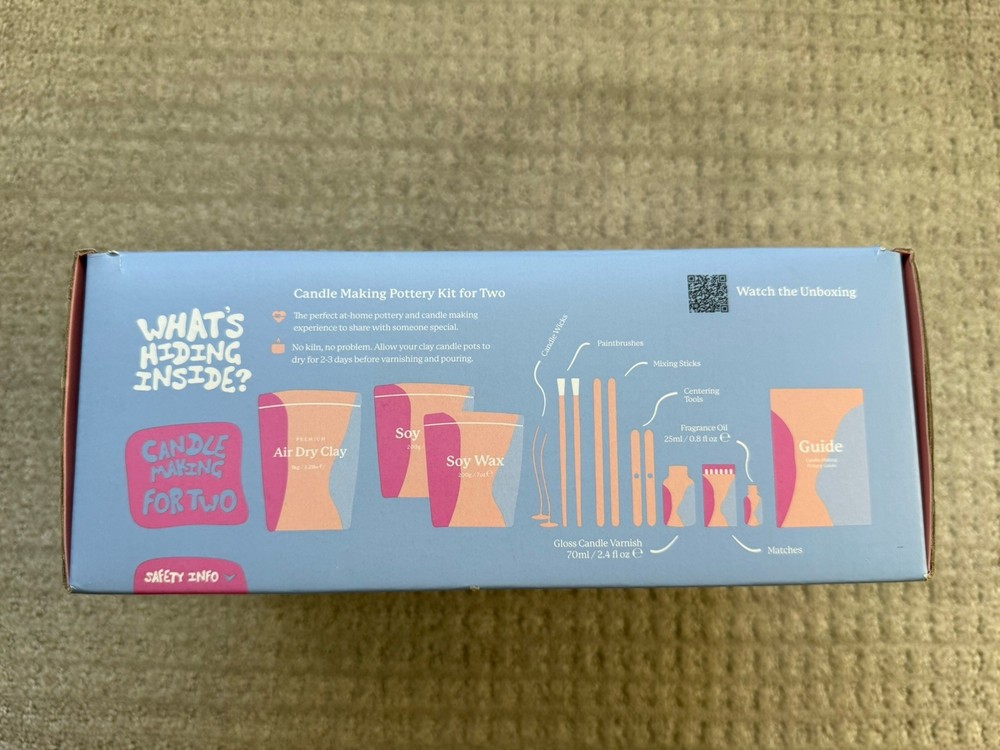 Sculpd Candle Making Pottery Kit For 2 Earth Tones Open Box