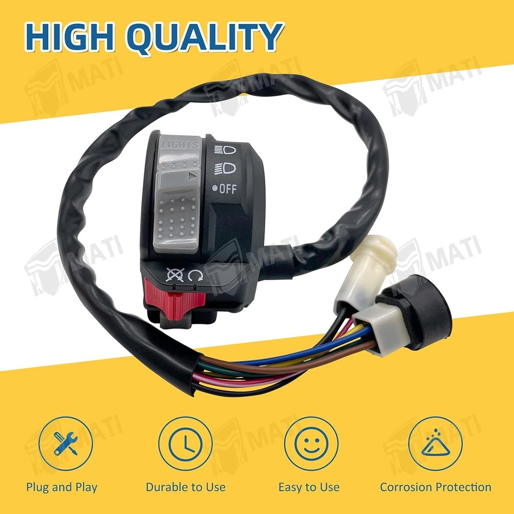 Left Handlebar Control Engine Start Run Off Headlight Switch for Yamaha Big B...