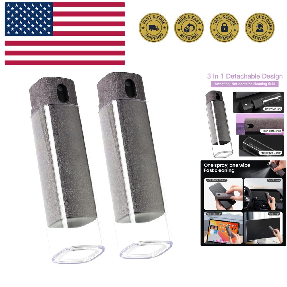 2 Pcs Screen Cleaner Kit, 3-in-1 Touchscreen Mist Cleaner Spray Bottle Tool &...