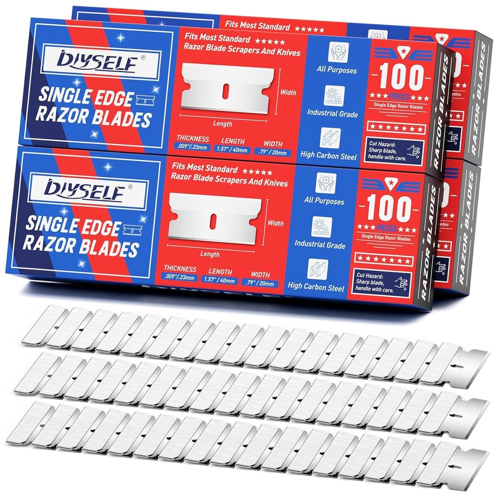 400PCS Single Edge Razor Blades Heavy Duty, Razor Blades for Scraper