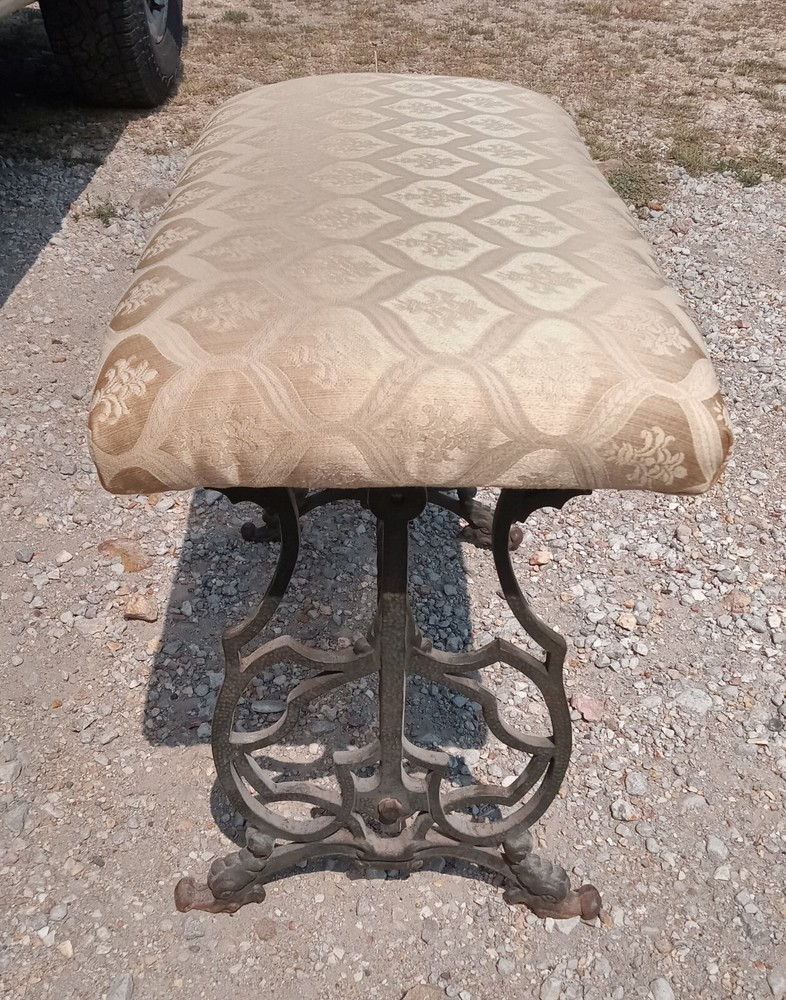 Mid Century Cast Iron Vanity Bench (VB104)
