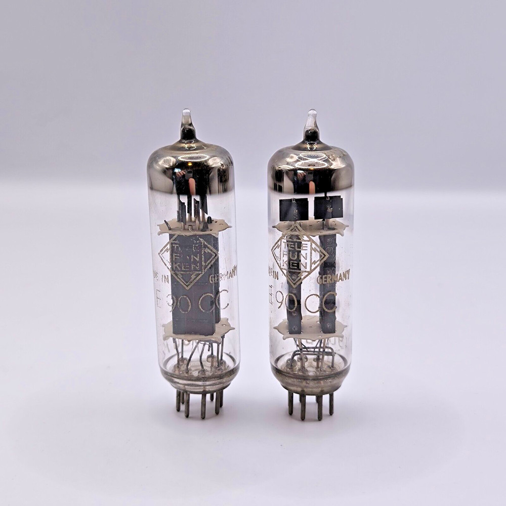 Telefunken E90CC, matched pair same codes, welded plate, ULM factory, year 1957