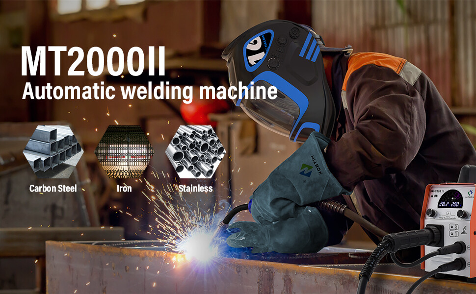 HITBOX 4-IN-1 200Amp MIG Welder 110V/220V DC Gas Gasless MMA TIG Welding Machine