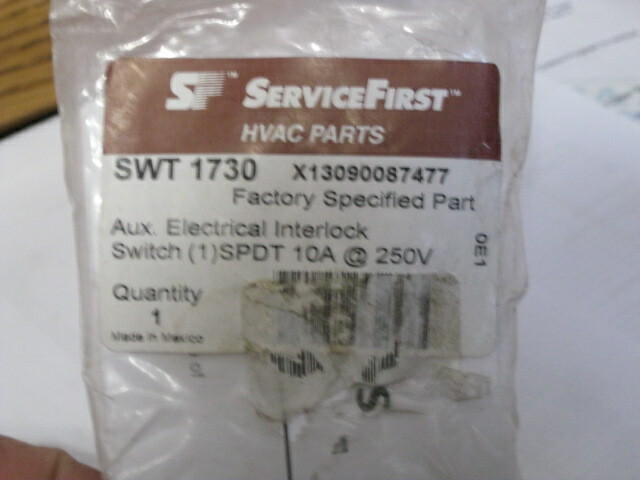 1-ServiceFirst SWT 1730 Interlock Aux Switch - NEW