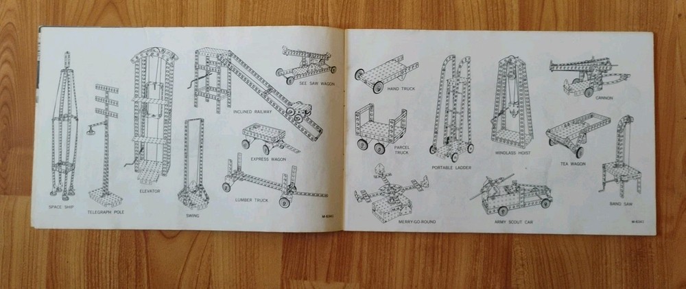 Gilbert Erector Set 1963 M6340 Instruction Book Manual