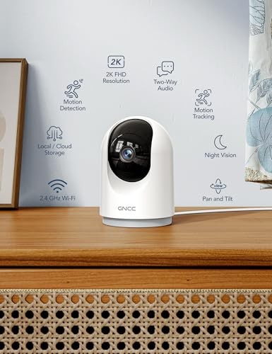 Indoor Security Camera, 2K Cameras for Home Security with Motion 2K-1pack