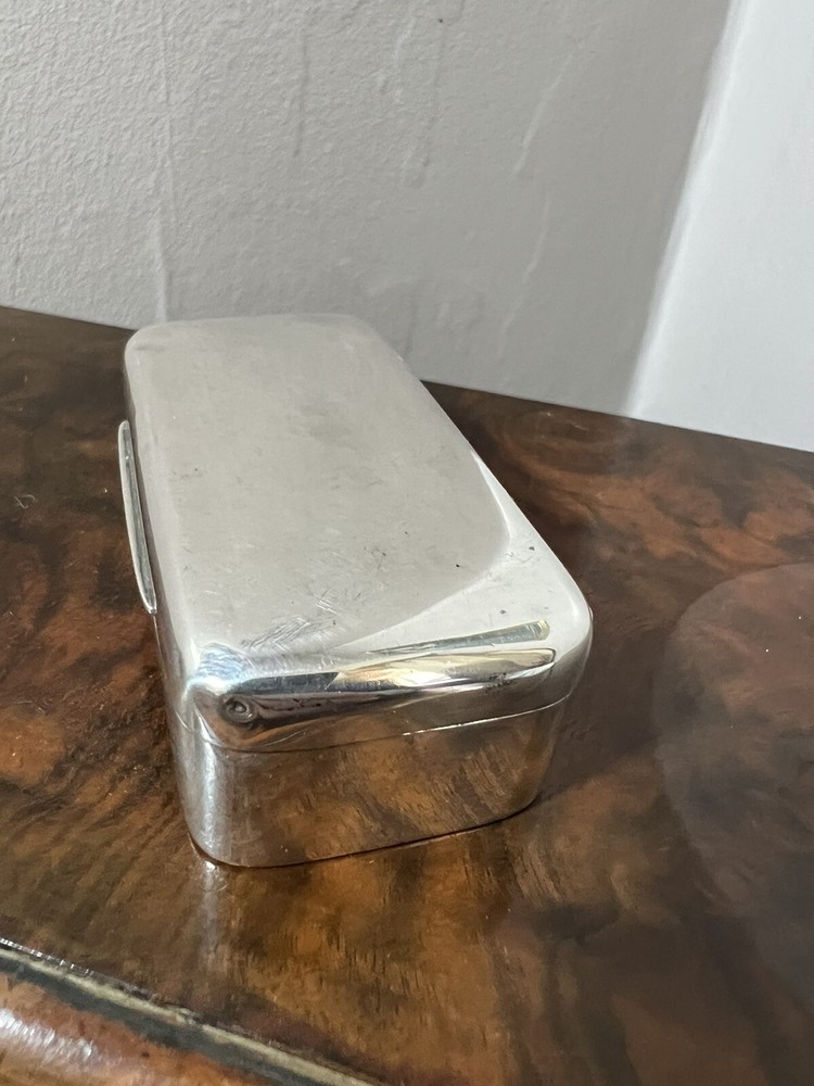 ANTIQUE HALLMARKED SOLID STERLING SILVER SNUFF BOX Cigarette Victorian Case