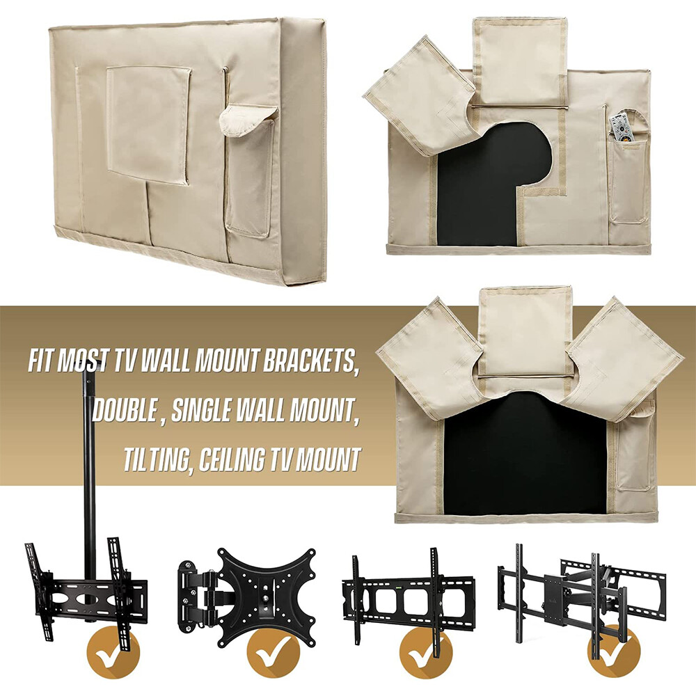 Outdoor TV Cover Fitted Waterproof Weatherproof Television Protector 30-65 inch