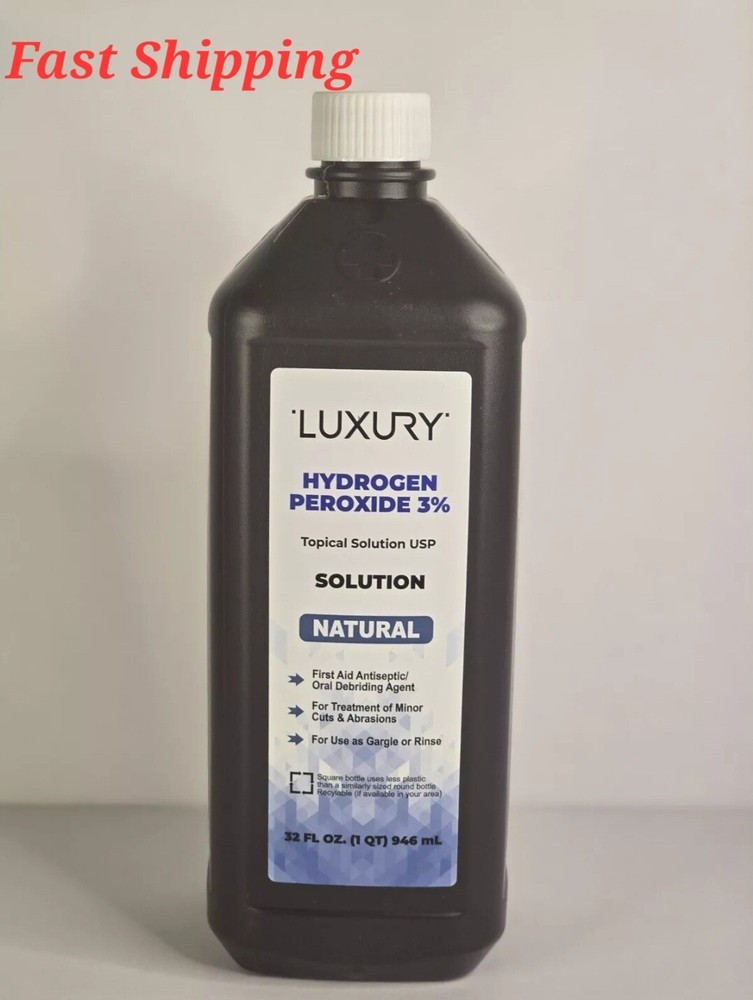 Luxury Hydrogen Peroxide 3% Solution Natural 32 FL oz