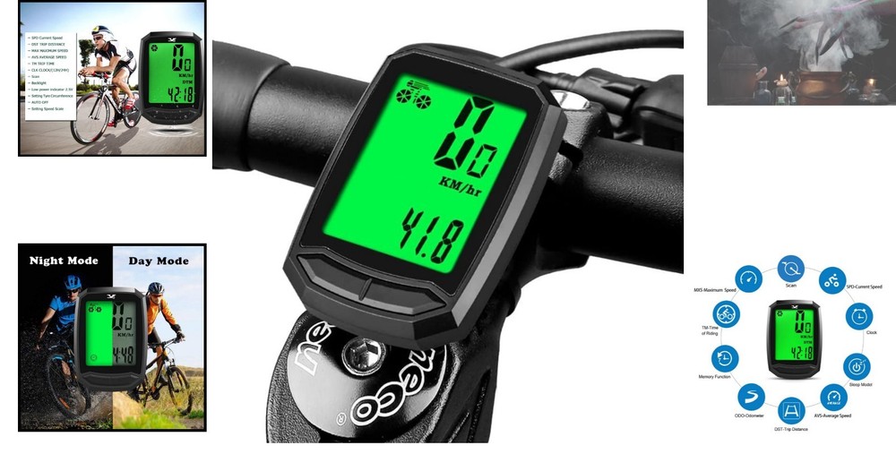 Waterproof LCD Bicycle Speedometer - Wireless Bike Odometer with Multi-Functions