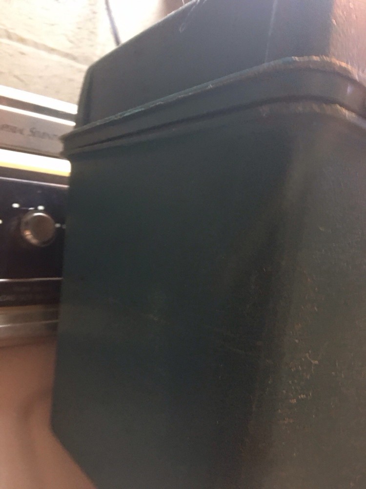 Vintage Benchtop Green Plastic Toolbox