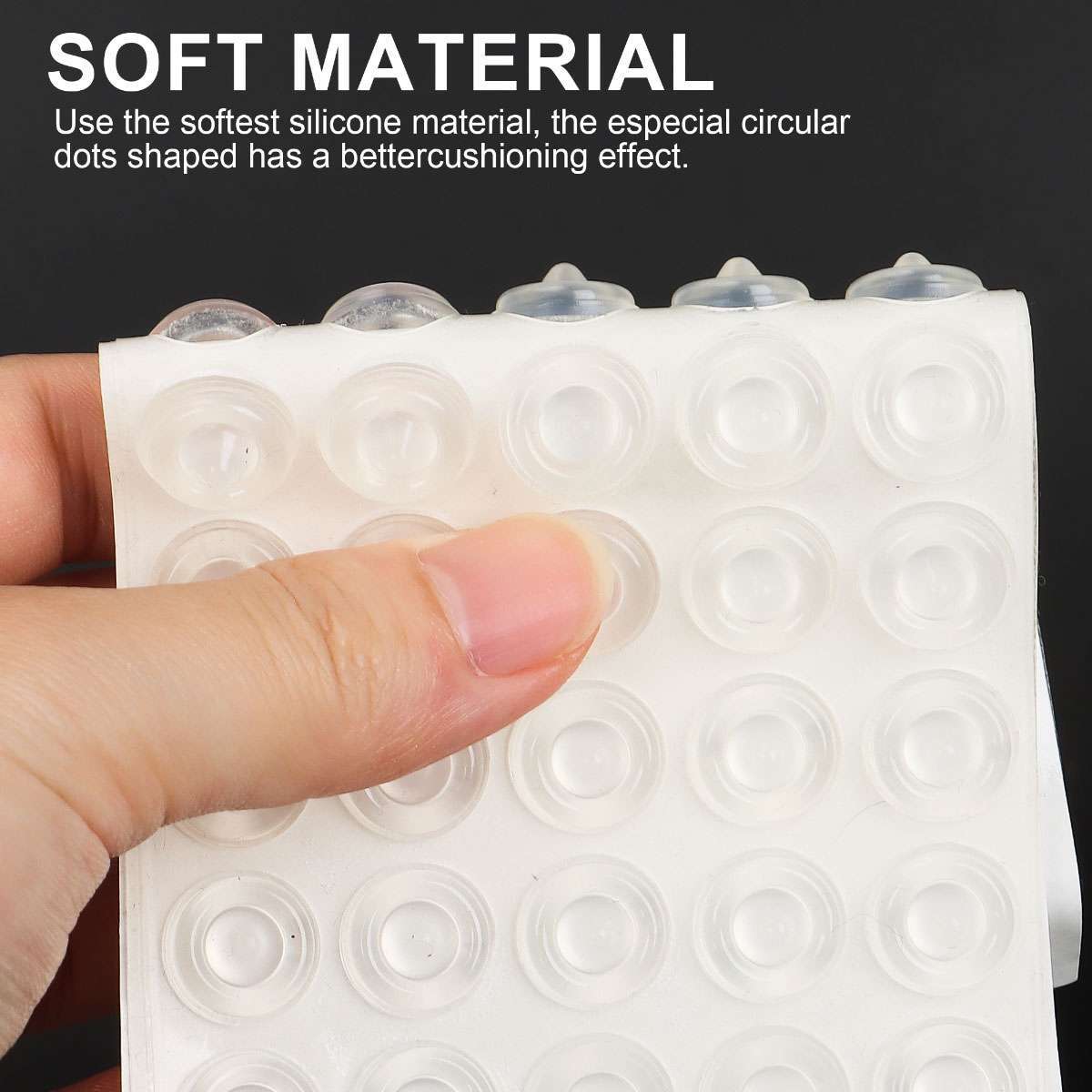 50-300Pcs Drawer Rubber Bumpers Pads Clear Cabinet Door Dots Self Adhesive Feet
