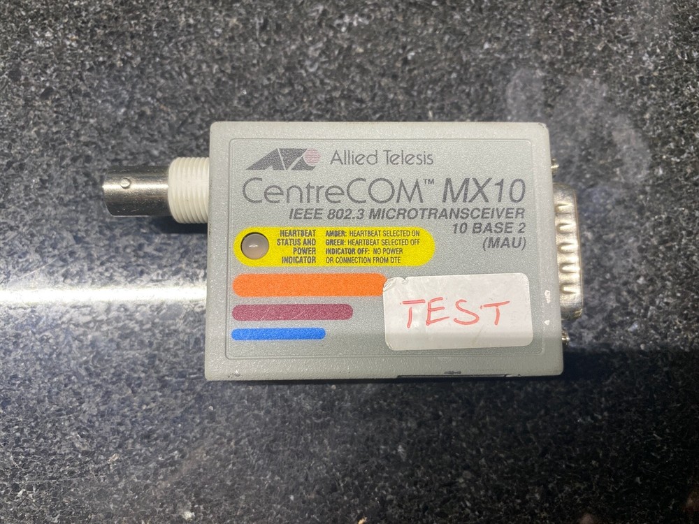 CentreCOM MX10 IEEE 802.3 10 Base2 Microtransceiver Allied