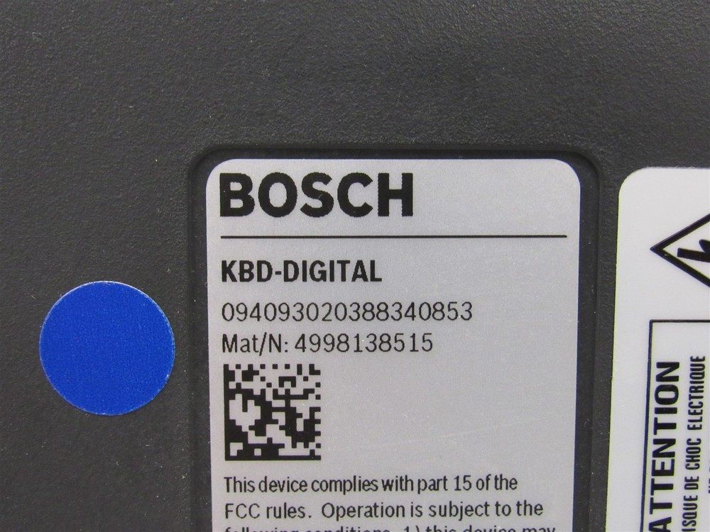 Bosch KBD-DIGITAL Surveillance Camera Controller Console 4998138515 + Adapter