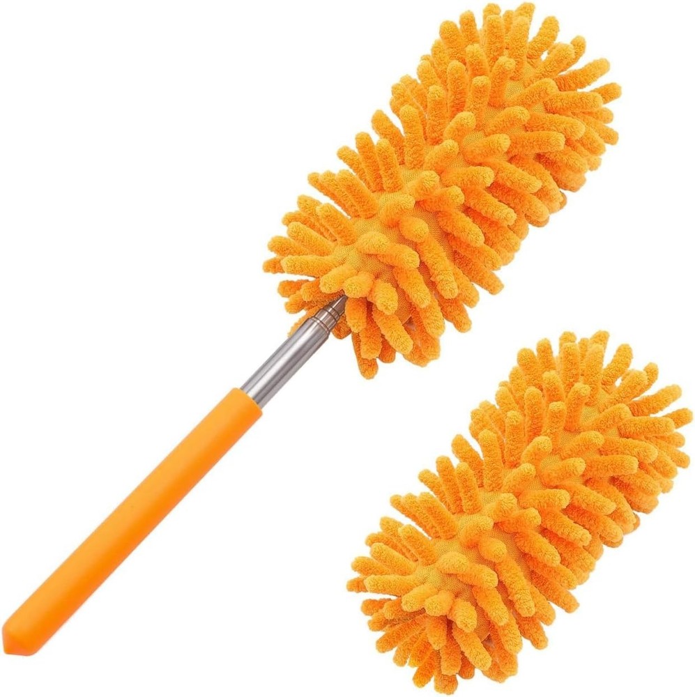 Microfiber Duster for Cleaning,Extendable Pole,Hand Washable Dusters with 2pcs