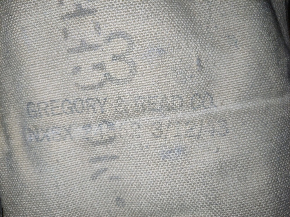 Original Pair 1943 Gregory Read Co. WW2 Canvas Uniform Leggings GI Stencil Name