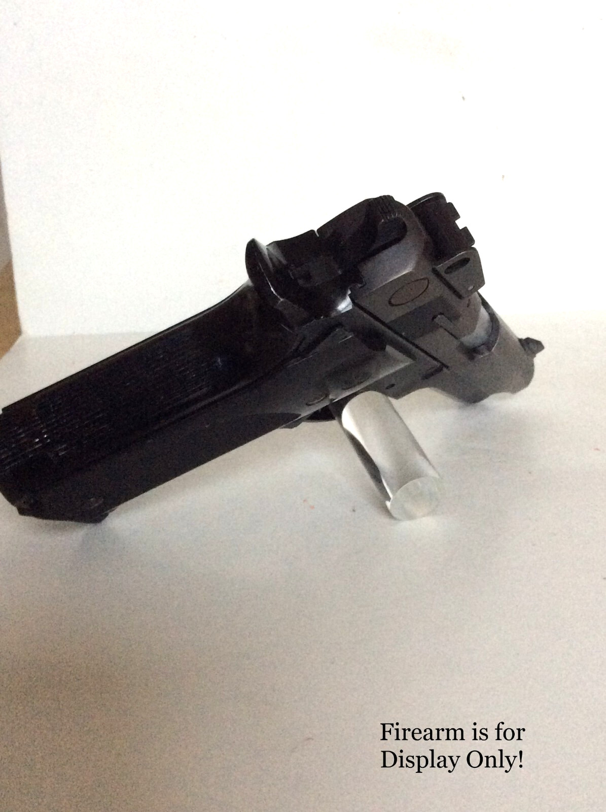 Handgun Firearm Gun Safe Shelf Display Rod - S&W Navy Blue/Silver Enamel Topper