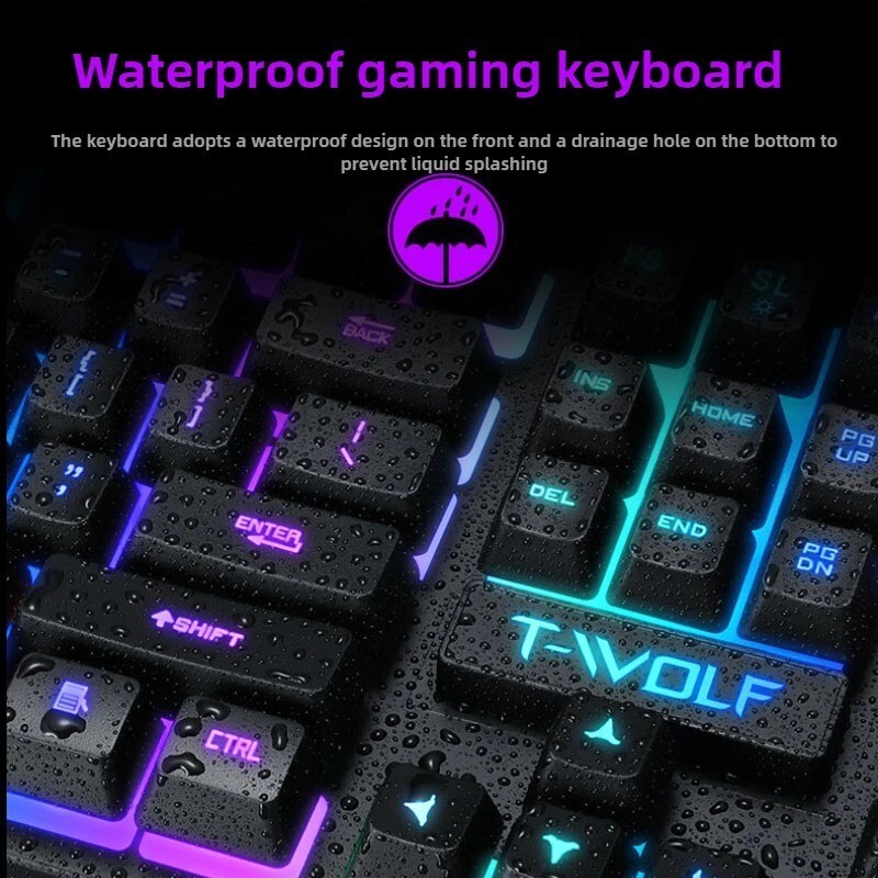 Gaming Usb Luminous Wired Keyboard Floating Manipulator