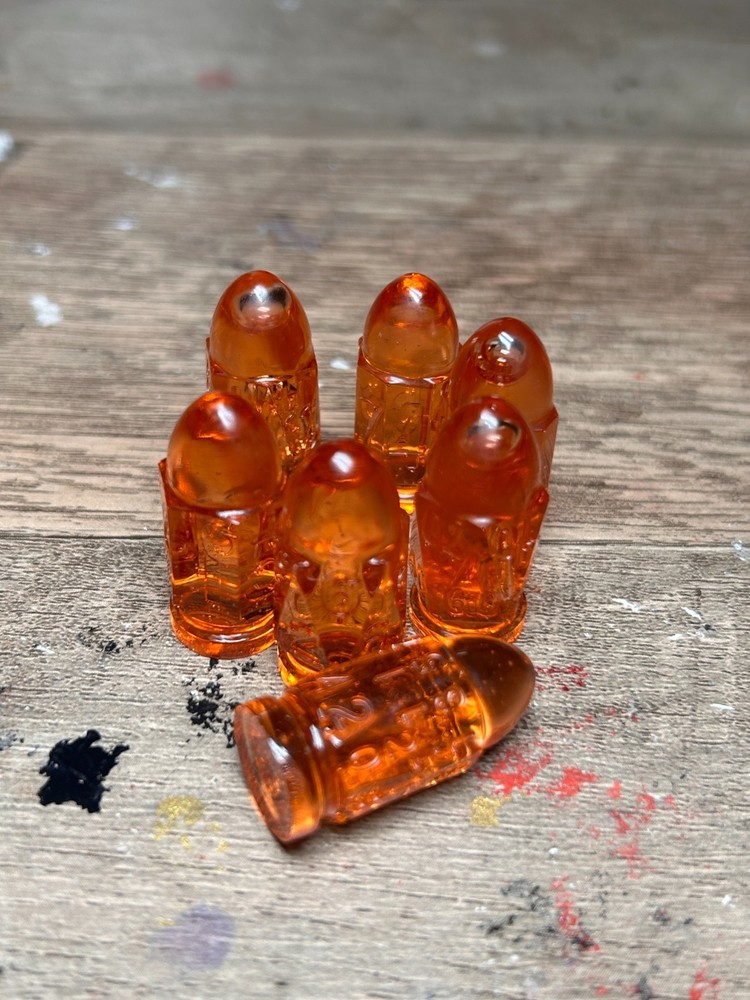 RAW* Bullet Dice: Agate Orange _ Resin-Cast Dice Set *See Description* D&D
